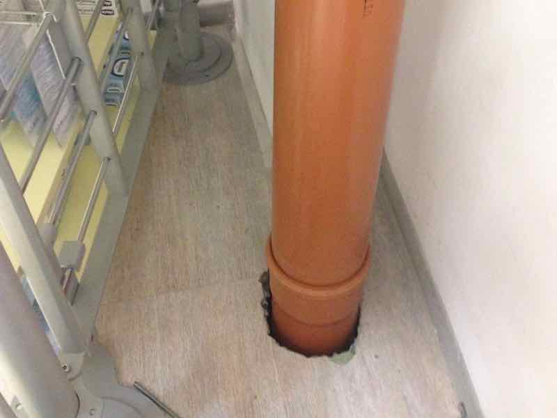 Benevento: mitigazione Radon in negozio - Dettaglio Pozzetto Aspirazione